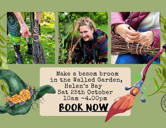 Make a Traditional Besom Broom in the Walled Garden