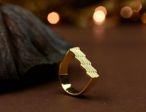Gold ring by Egle Banyte