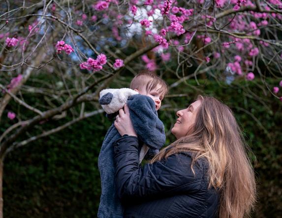 Mother and child in the gardens at Mount Stewart