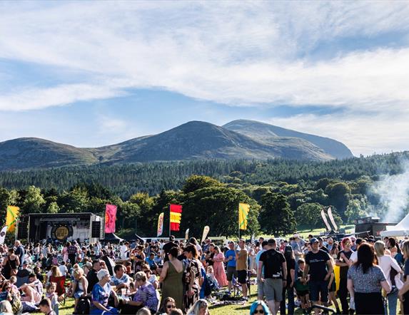 Am image showing the visitors gathering at Eats and Beats in Newcastle.