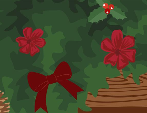 Festive wreath graphic