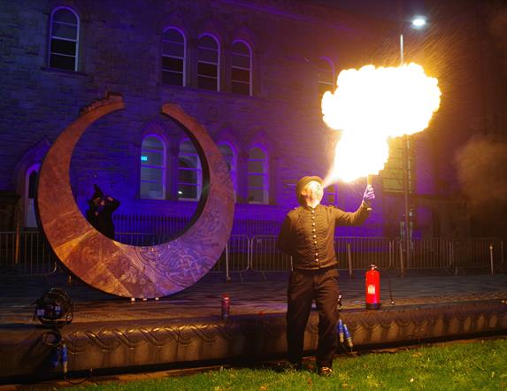 Image of fire juggler