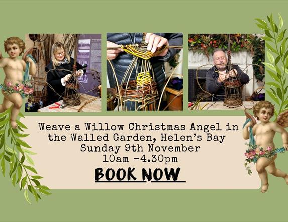 Weave a Willow Christmas Angel in the Walled Garden