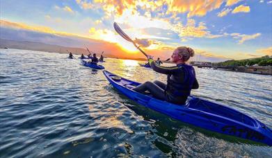 Kayaking sessions sunset