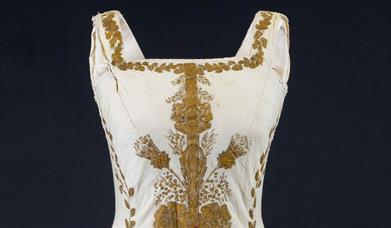 A rare surviving toile for the 1937 coronation gown of Queen Elizabeth The Queen Mother