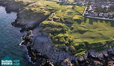 A birds' eye view of Ardglass Golf Club, Ardglass