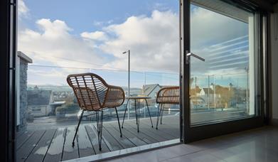 First floor balcony with views over Portstewart Beach, Castlerock and Donegal