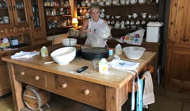 Tracey baking in her country kitchen