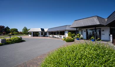 View of the front exterior of the Burrendale Hotel, Country Club and Spa, Newcastle, County Down, Northern Ireland.