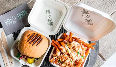 Image of open packaged takeaway food