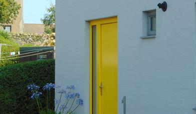 Yellow entrance door