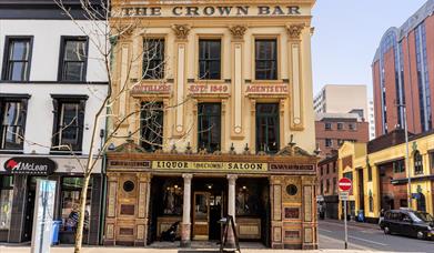 exterior view of the Crown Liquor saloon