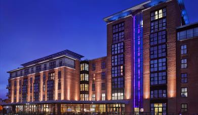 Hotel Exterior Water Feature