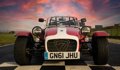 The Caterham 7 on the start line of the North West 200