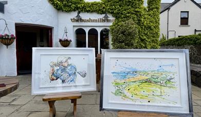 Kathryn Callaghan Golf art exhibition at Bushmills Inn
