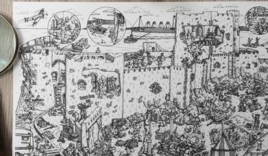 Carrickfergus Castle - Wimmelbild Workshop