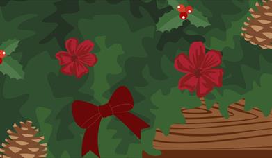 Festive wreath graphic