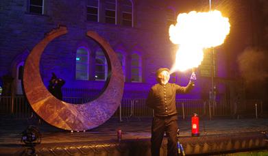 Image of fire juggler