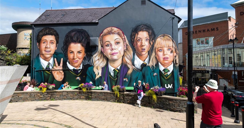 Derry Girls Mural Derry Londonderry Discover Northern Ireland