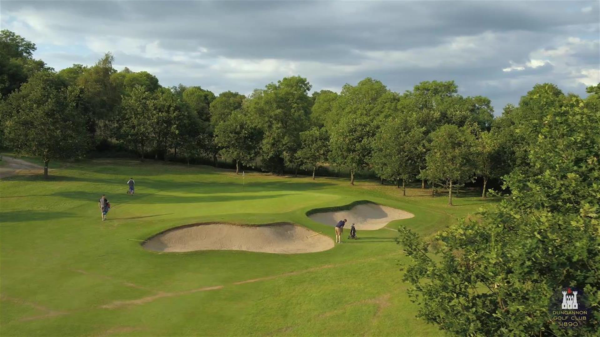 Image of sand bunkers on the golf course