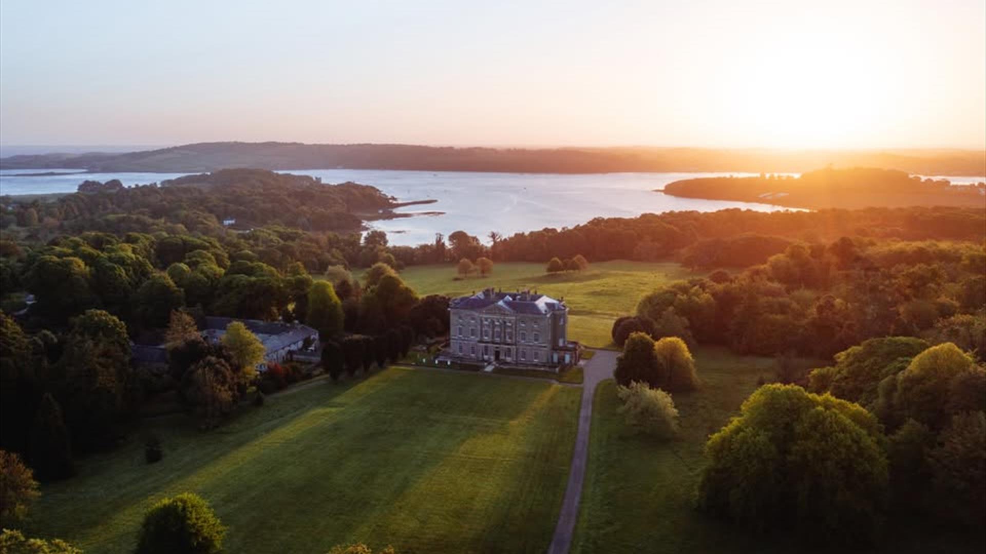 Castle Ward in sunset.