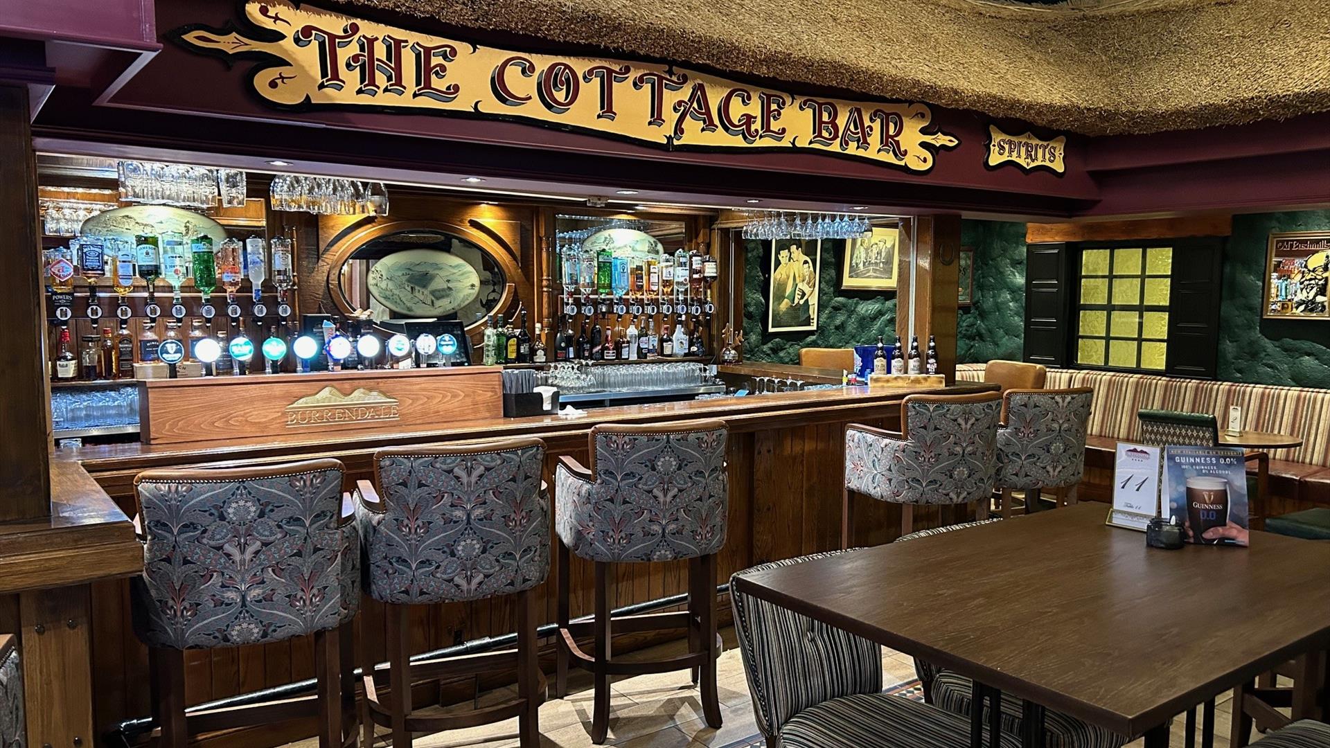 View of The Cottage Bar in Burrendale Hotel, Country Club and Spa, Newcastle, County Down, Northern Ireland.