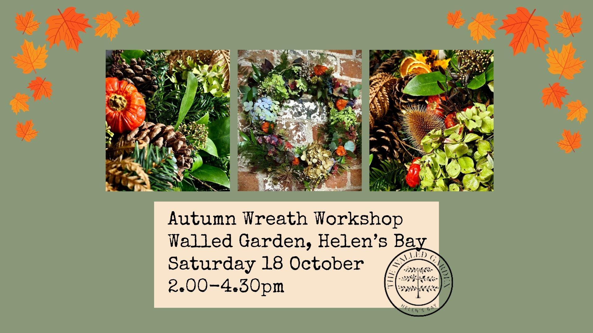 Autumn Wreath Workshop in the Walled Garden
