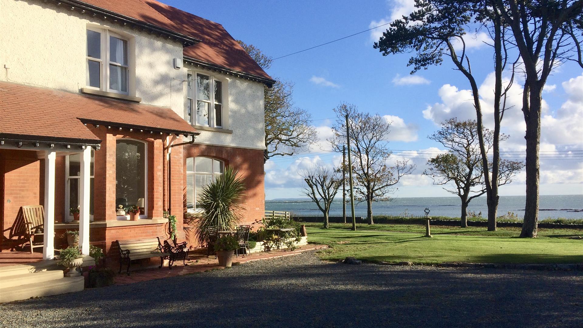 Exterior building with view across the sea