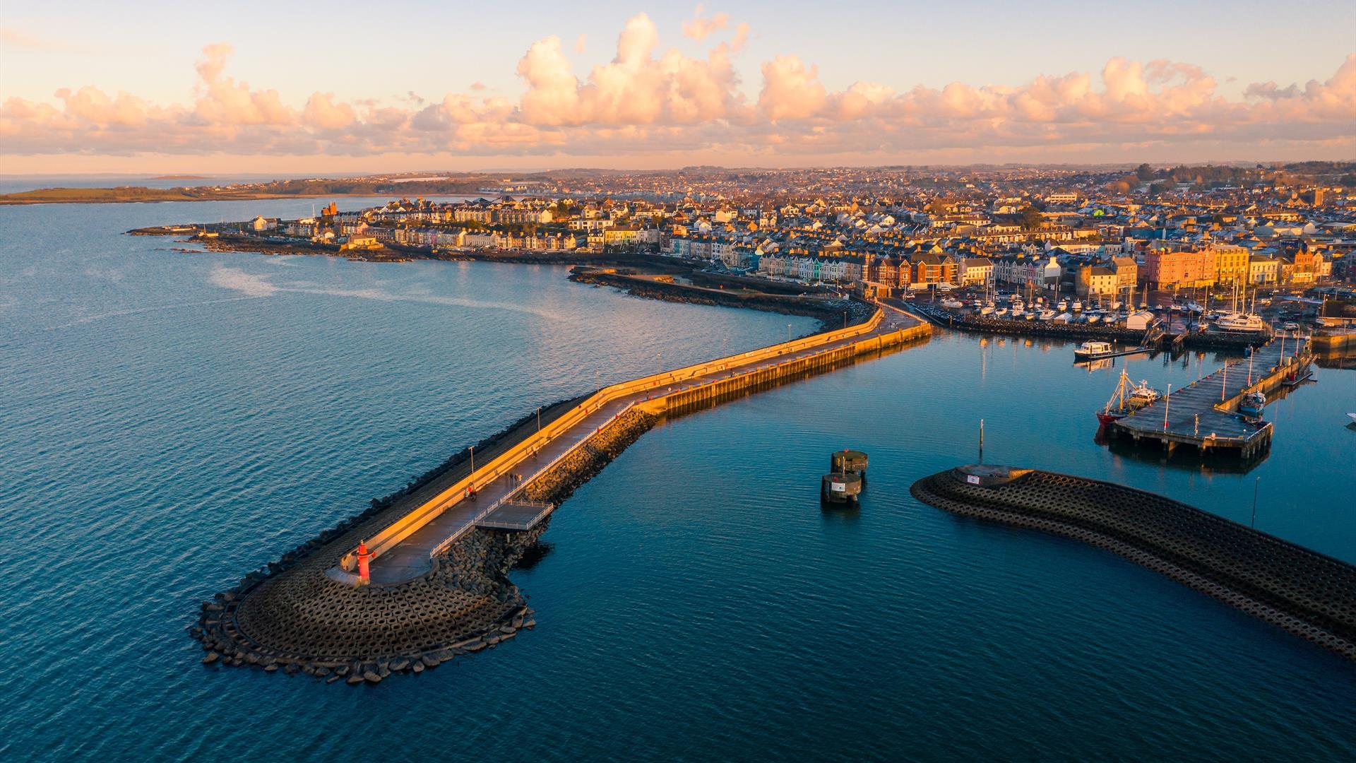 Bangor marina birds eye view