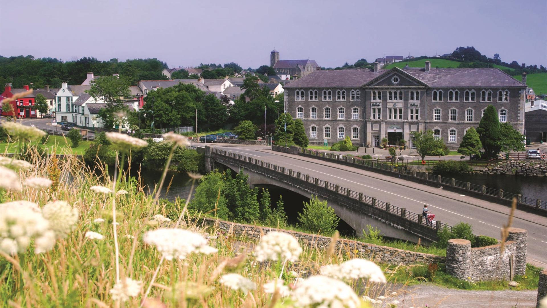 exterior image of the Belleek Pottery Visitor Centre, view from main road