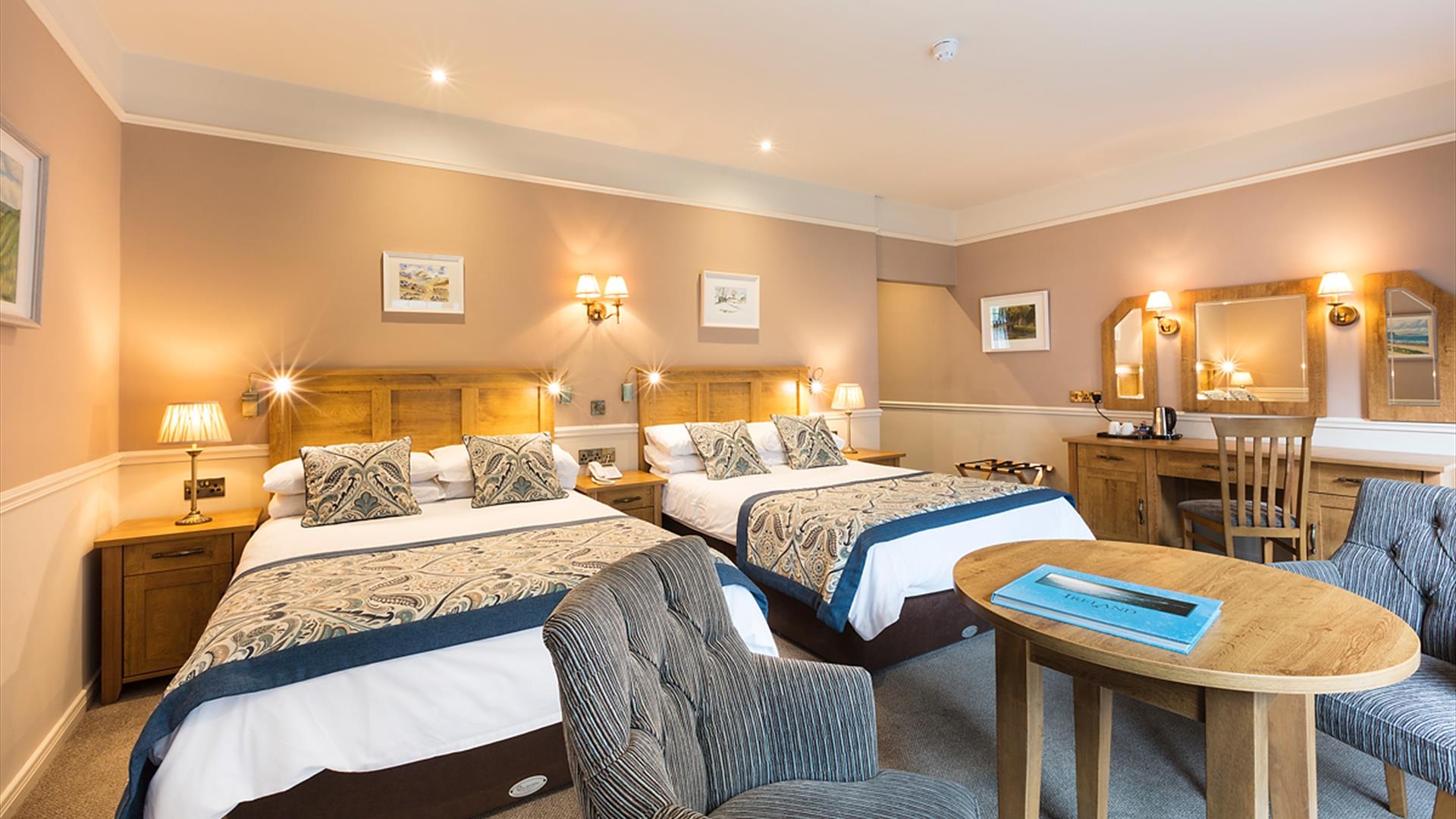 interior of double bedroom at Brown Trout Country Inn