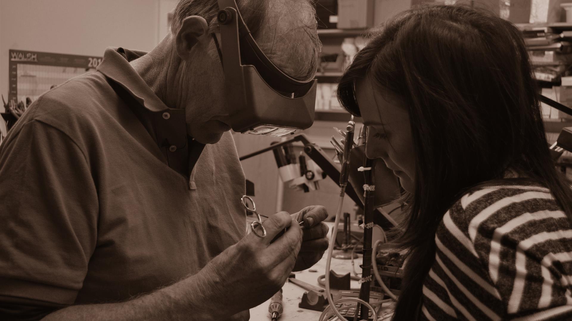 Jewellers at work crafting