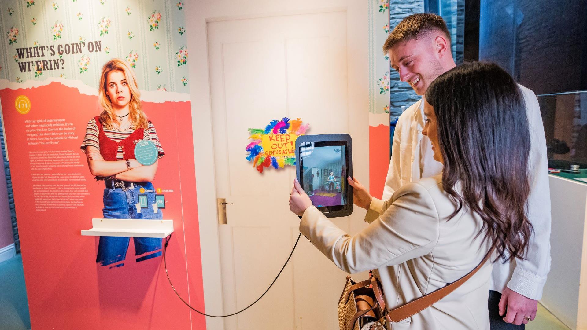 Guests interact with exhibitions at the Derry Girls Exhibition