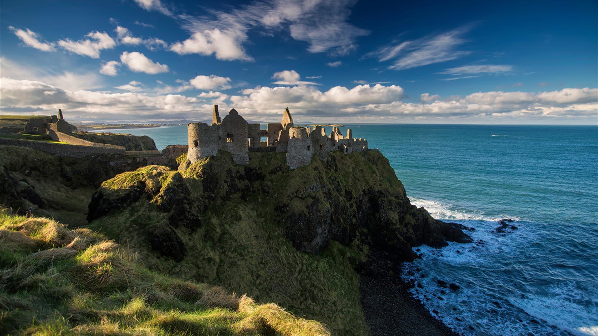 Dunluce Castle on the cliffs