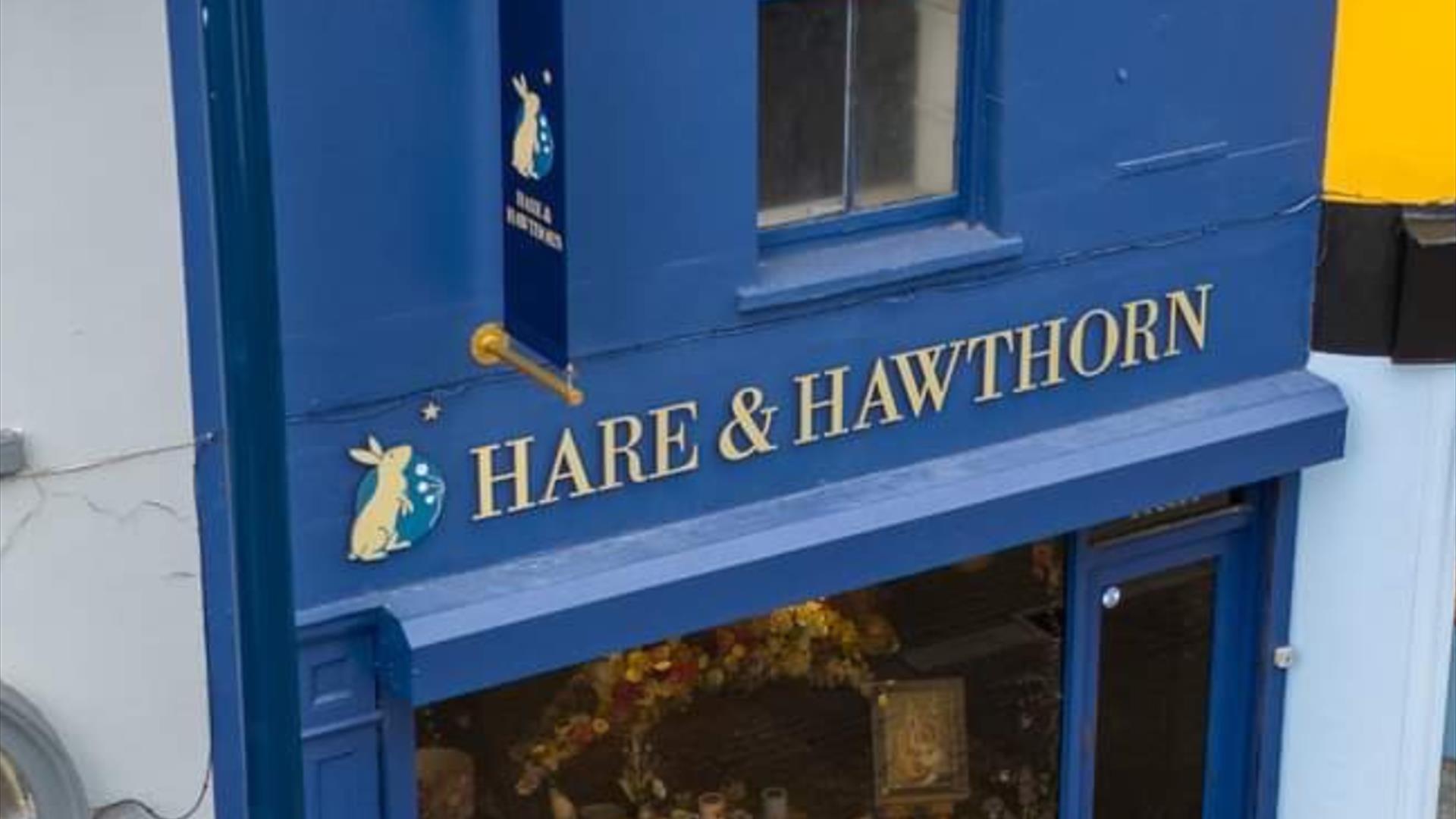 Image showing the exterior facade of the shop Hare & Hawthorn.