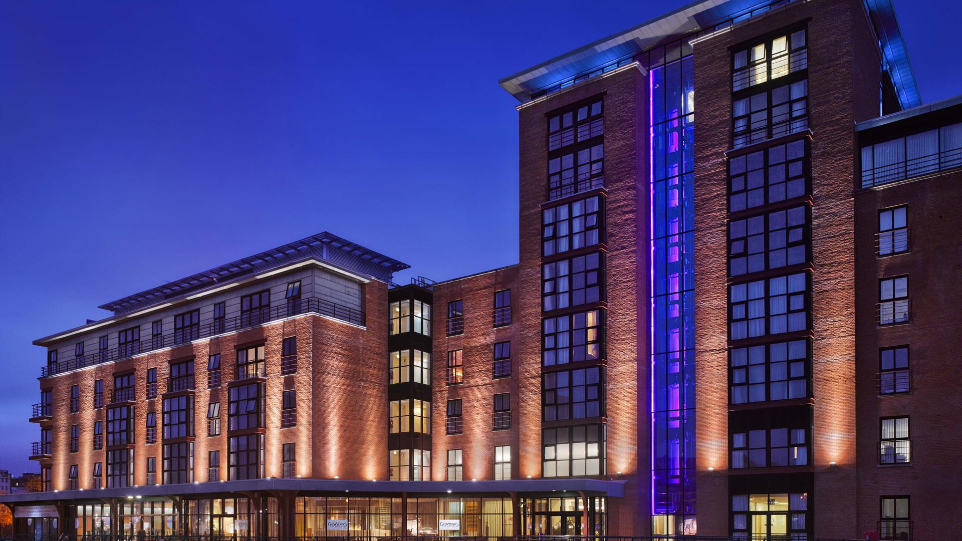 Hotel Exterior Water Feature