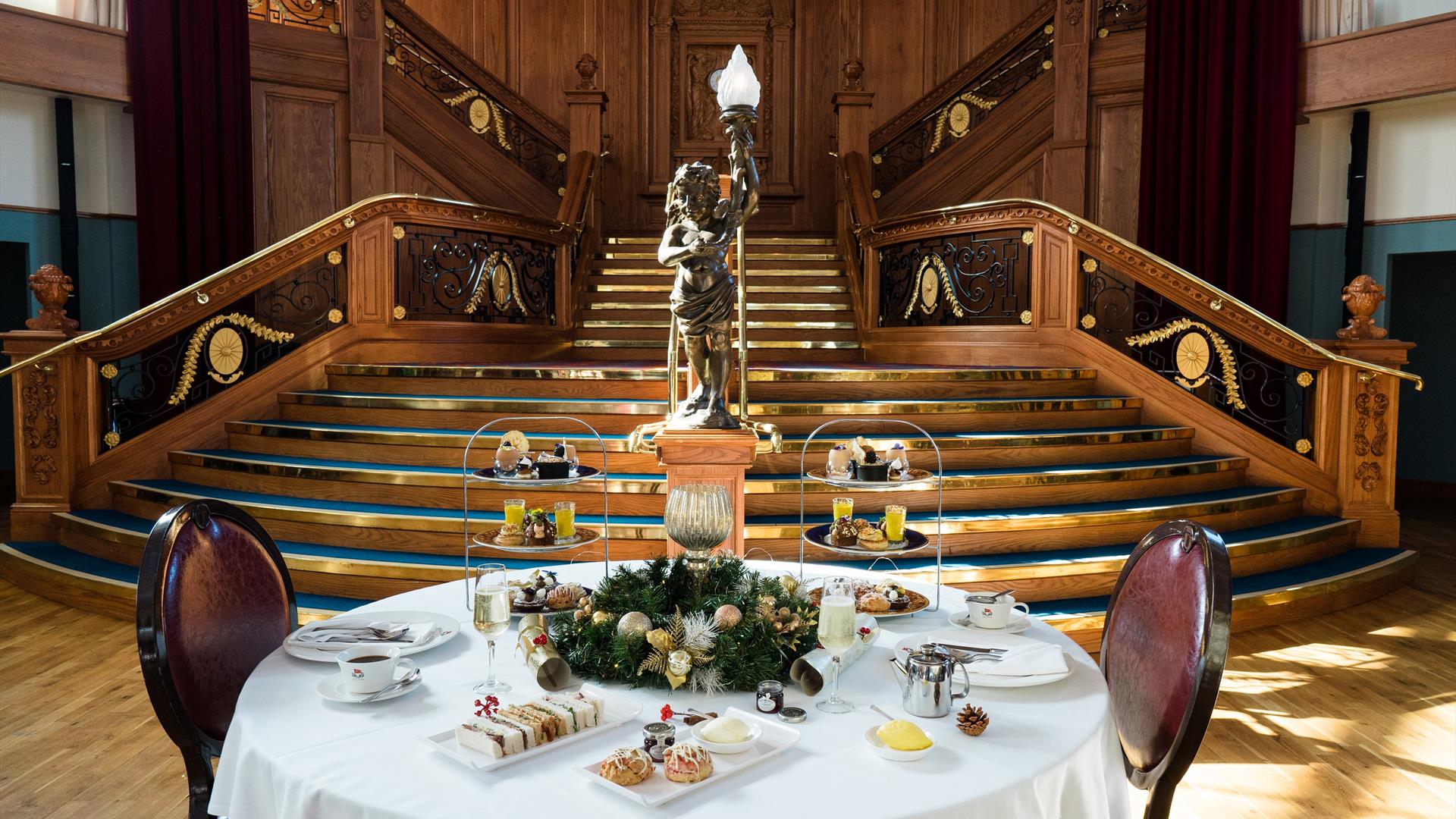 Festive Afternoon Tea by the Staircase