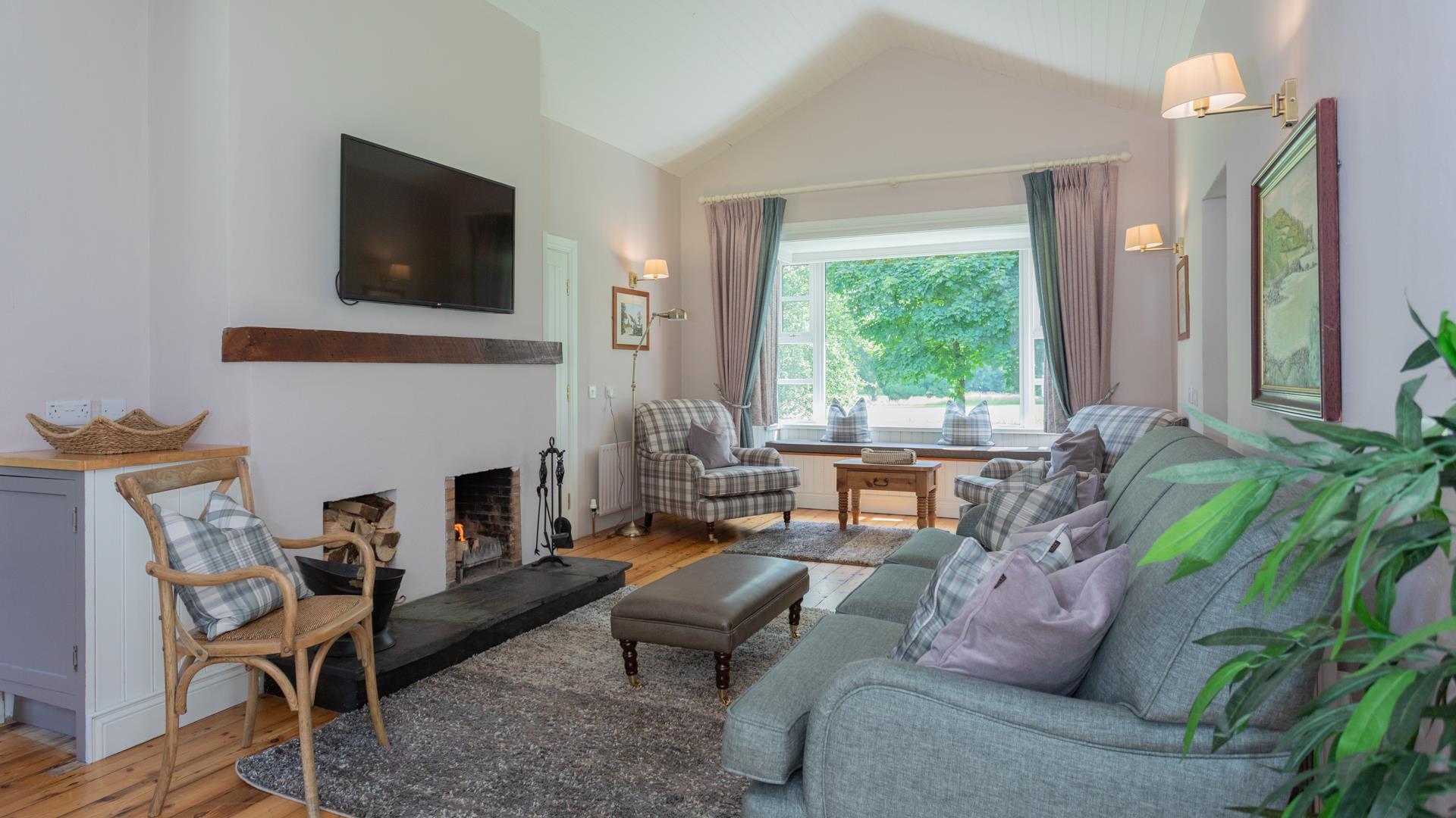 interior of living area at Brown Trout's Cottage suites