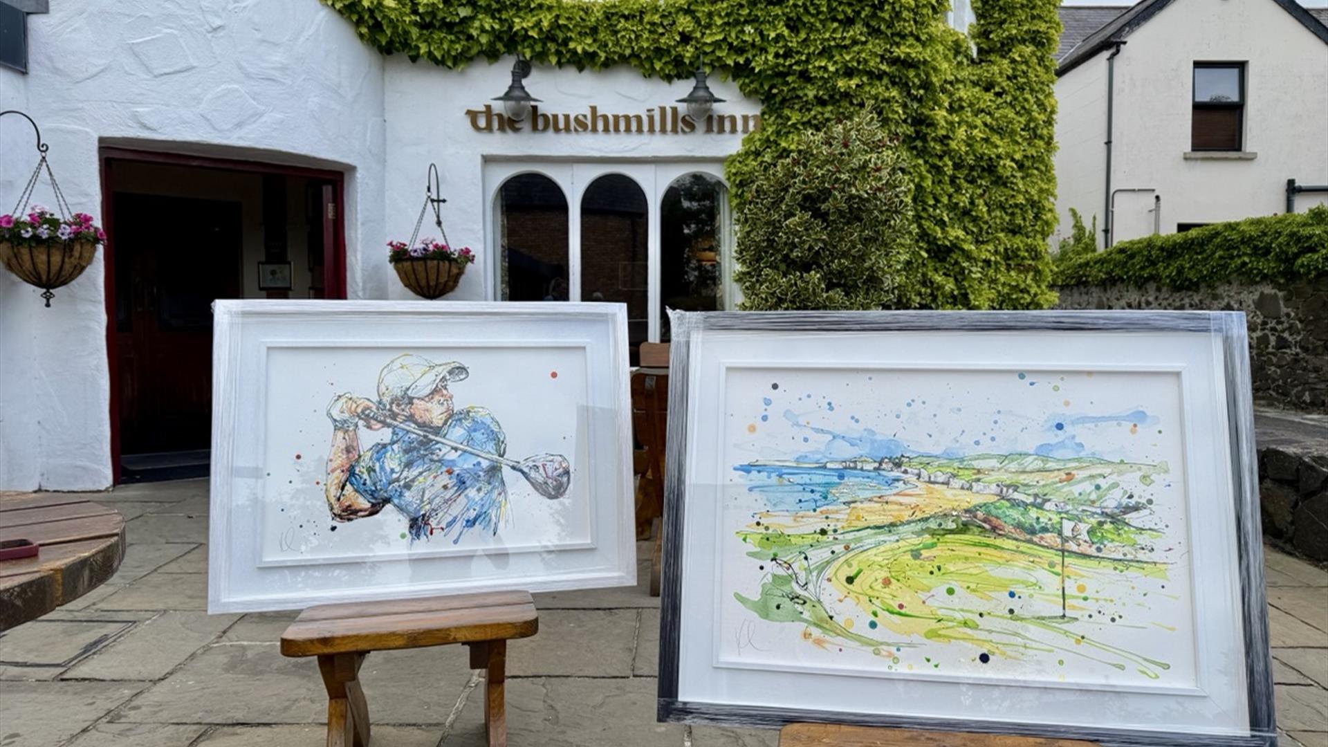 Kathryn Callaghan Golf art exhibition at Bushmills Inn