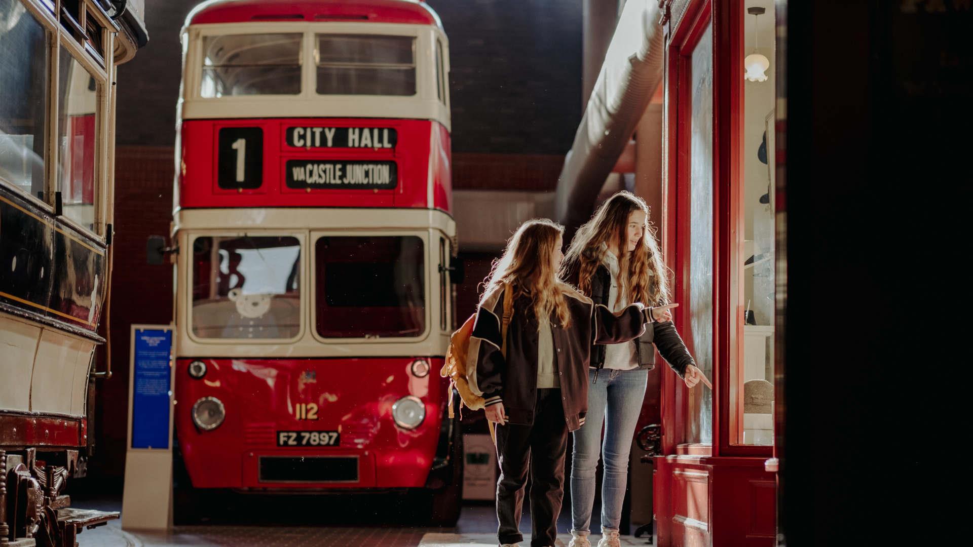 Vintage double decker bus