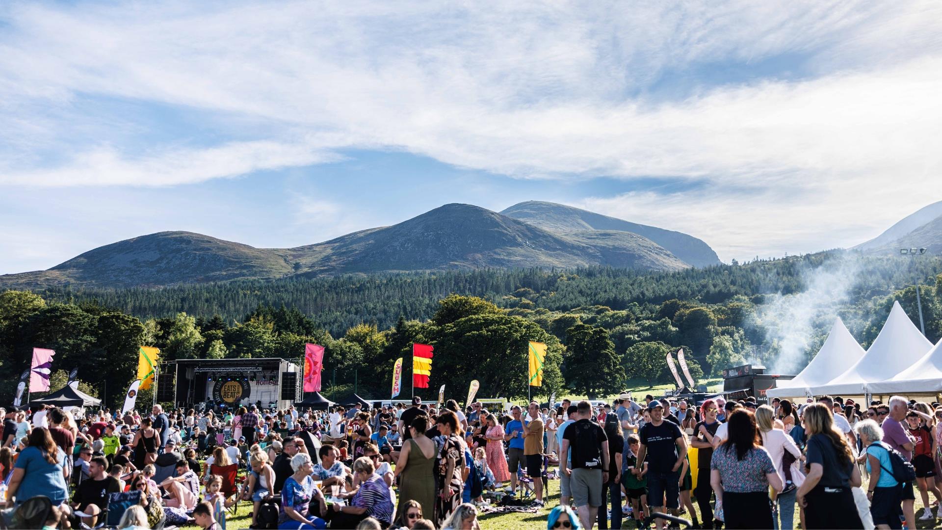 Am image showing the visitors gathering at Eats and Beats in Newcastle.