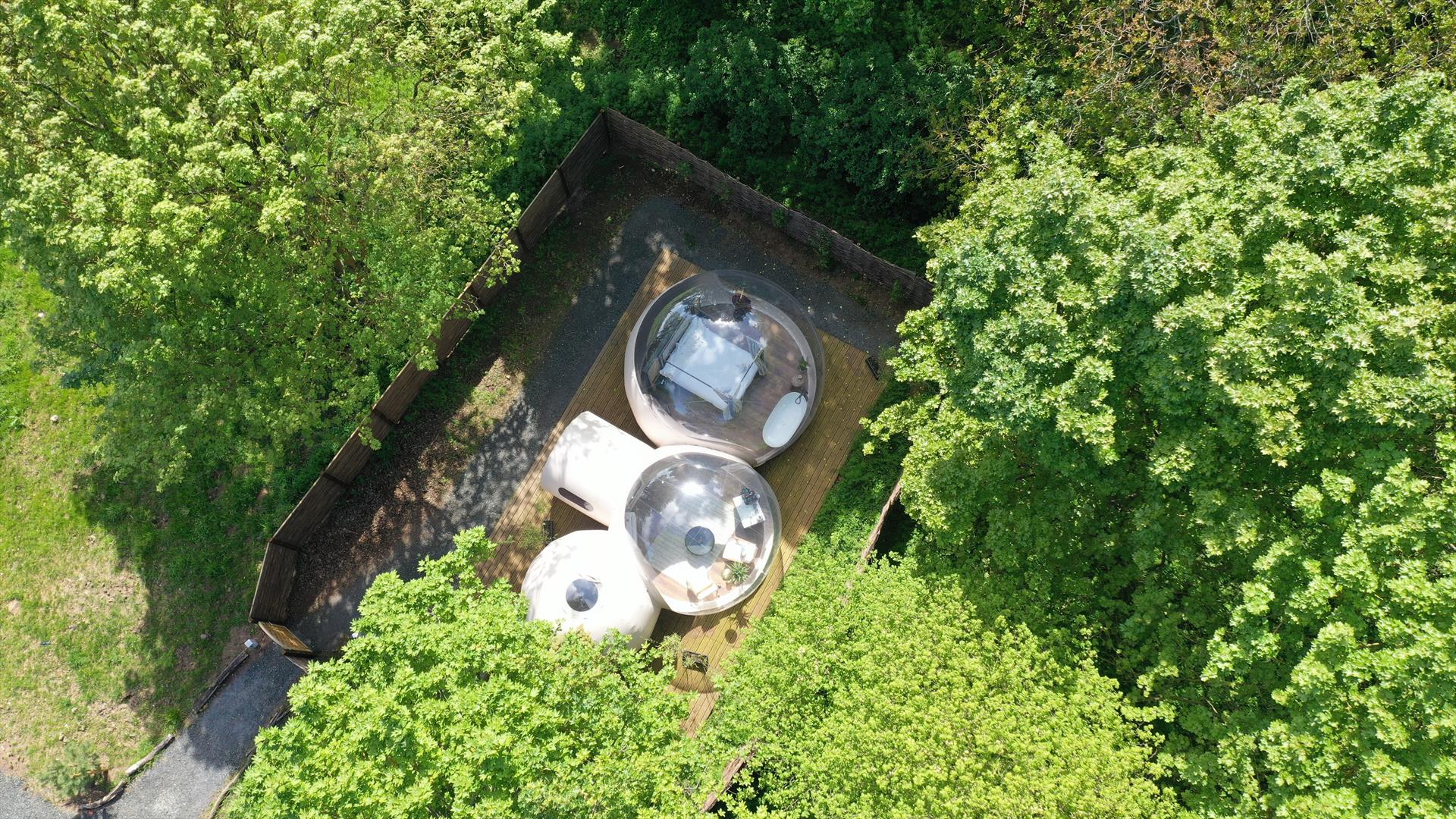 Bubble dome premium suite aerial view