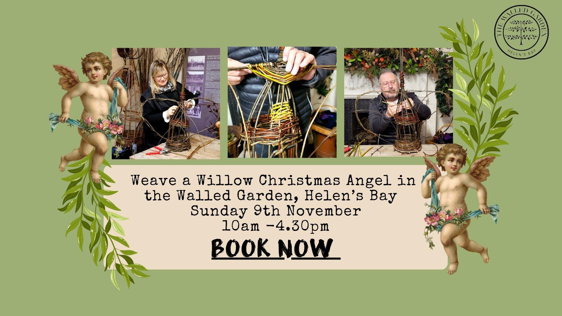 Weave a Willow Christmas Angel in the Walled Garden