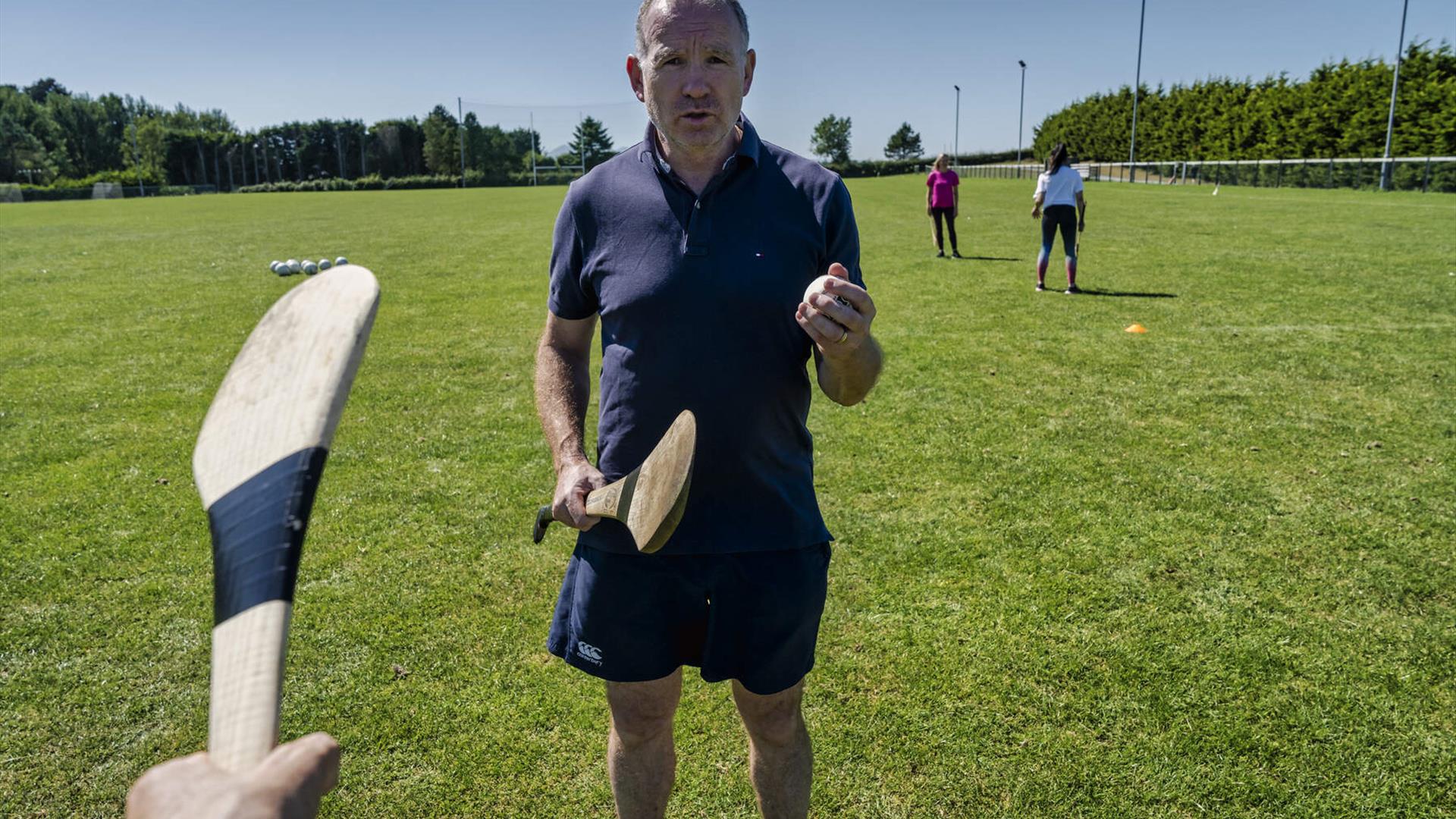 Down All Ireland Champion Ross Carr hosts a hurling skills section as part of the experience, teaching you the basics