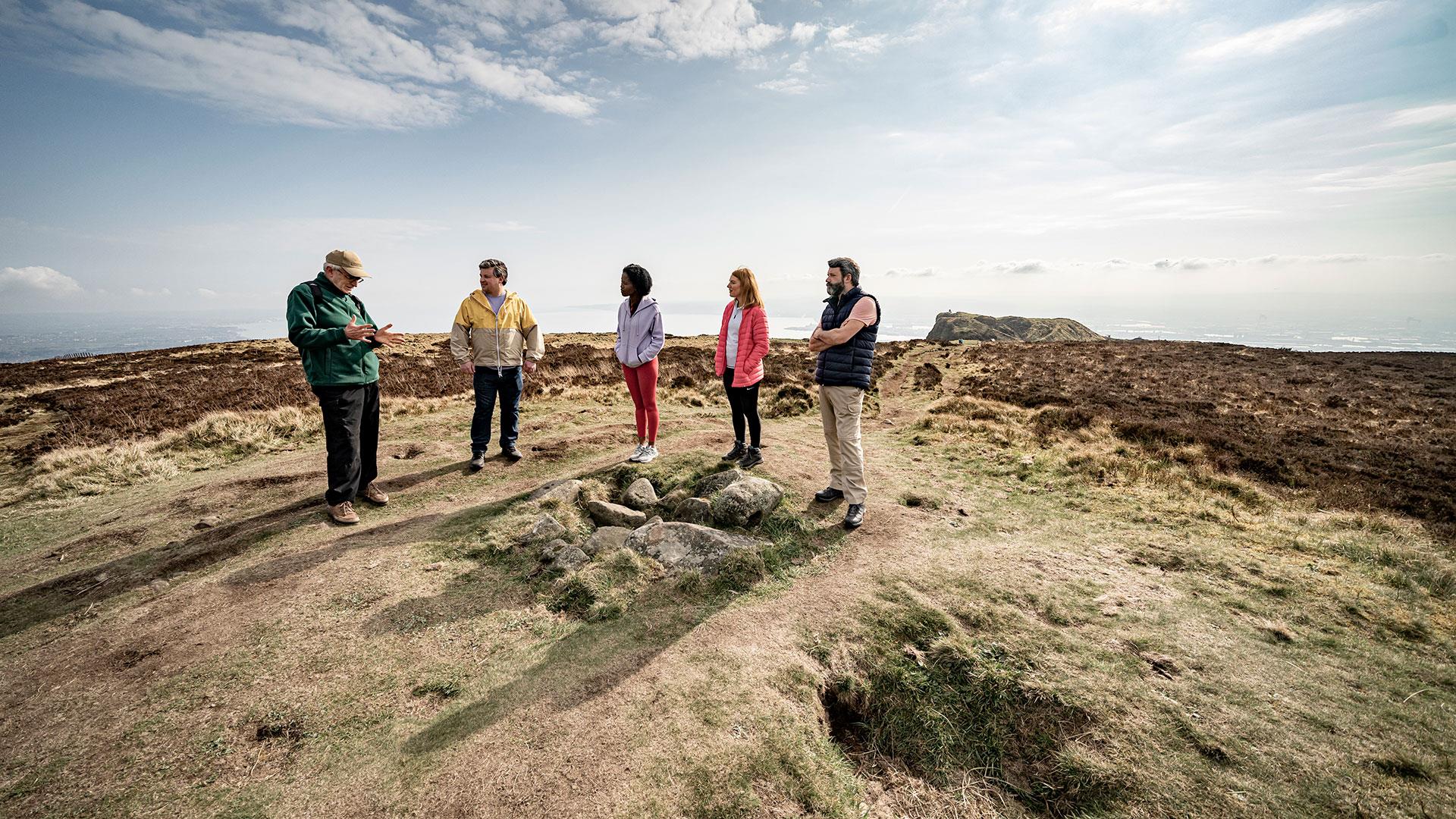 Group at the top of Cavehill enjoying the Cavehill Walking Tour with Experience and Explore