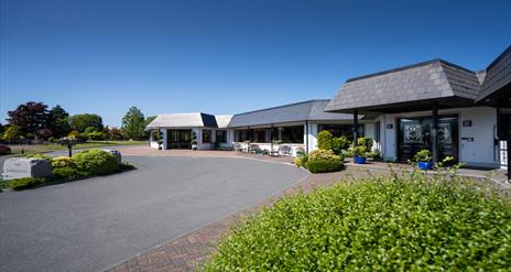 View of the front exterior of the Burrendale Hotel, Country Club and Spa, Newcastle, County Down, Northern Ireland.