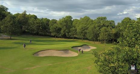 Image of sand bunkers on the golf course