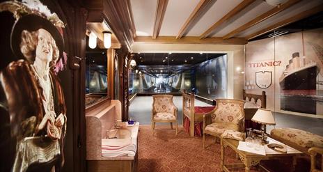 Recreation cabins in The Fit Out gallery of the Titanic Experience