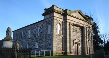 a photograph of the exterior of the church