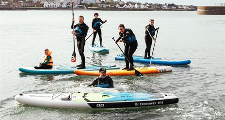 Stand up Paddleboarders in Donaghadee Harbour